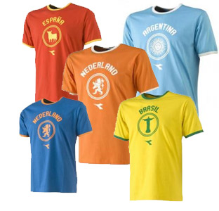 WK voetbal landenshirts