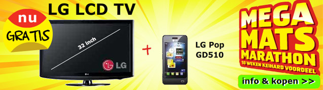 Gratis LG LCD TV plus gratis LG pop telefoon