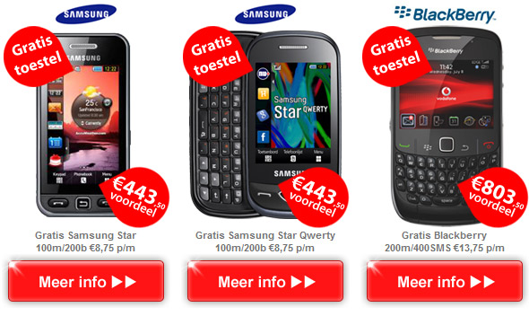 Gratis Samsung Star, QWERTY of Blackberry 8520