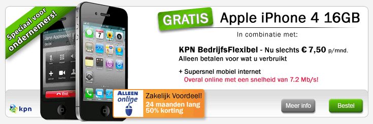 belsimpel-gratis-iphone-4-16gb-zakelijk-kpn-simlock-vrij