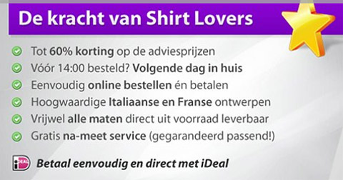 15 euro korting bij shirtlovers!