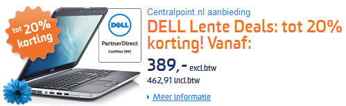  korting op je DELL notebook of PC