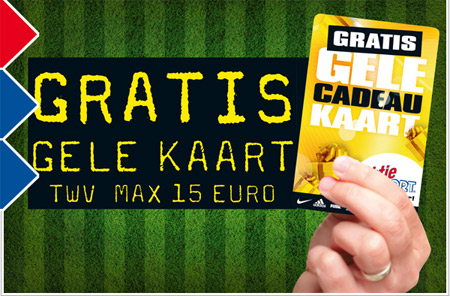 Gratis cadeaukaart bij aanschaf van een paar voetbalschoenen